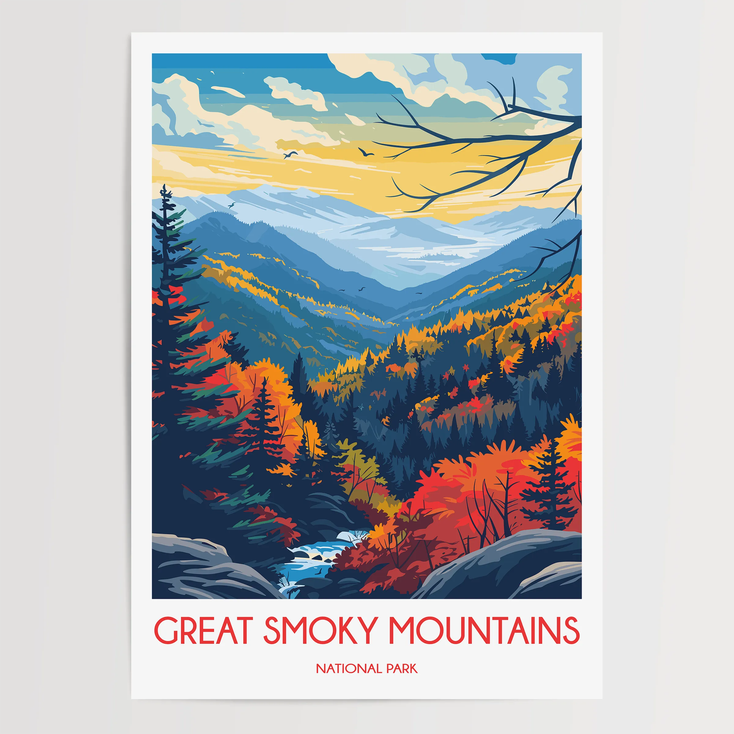 Smoky Mountains Home Office Decor