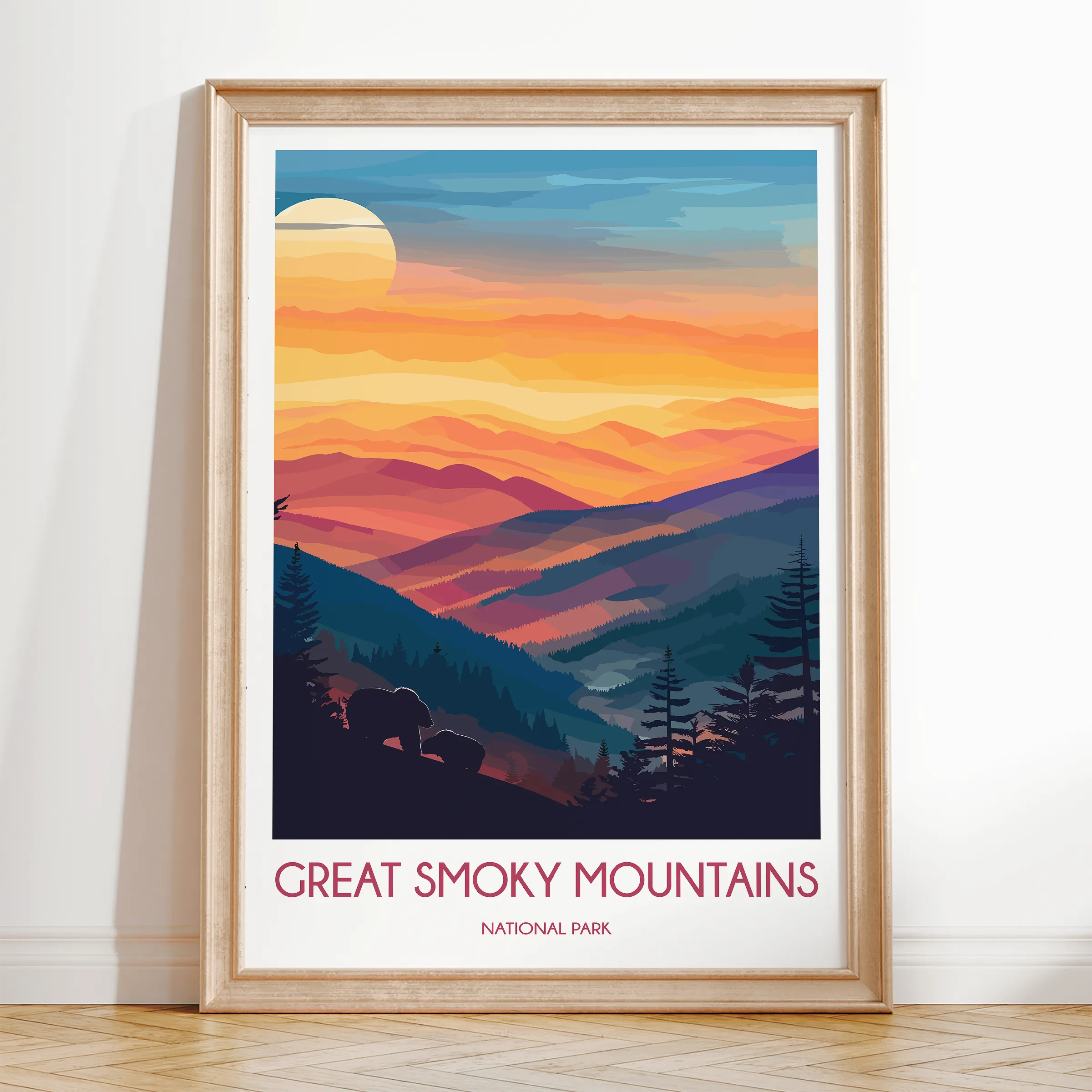 Smoky Mountains Minimalist Wall Art