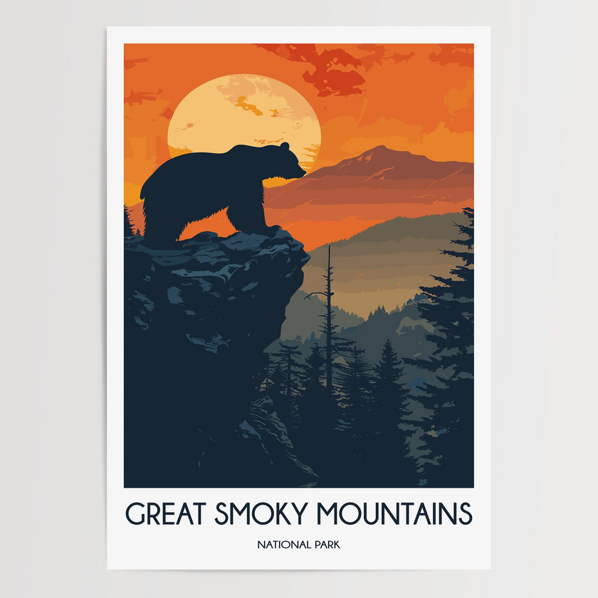 Smoky Mountains Minimalist Wall Art