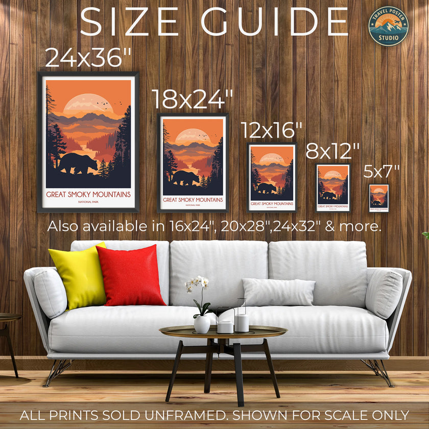 Smoky Mountains Minimalist Wall Art
