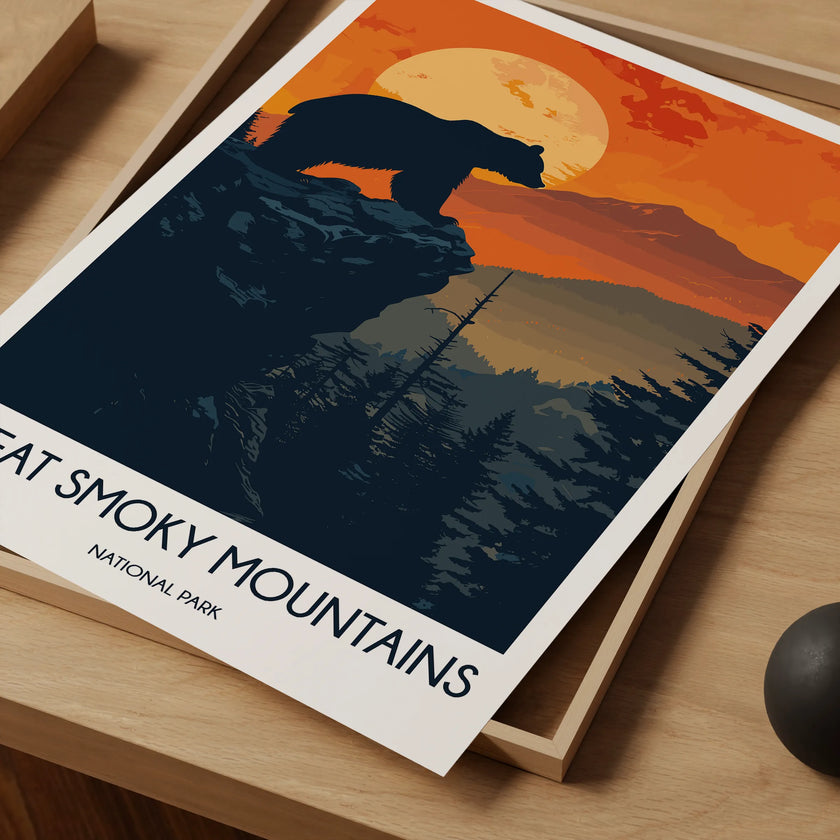 Smoky Mountains Modern Travel Poster