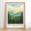 Smoky Mountains Modern Travel Poster
