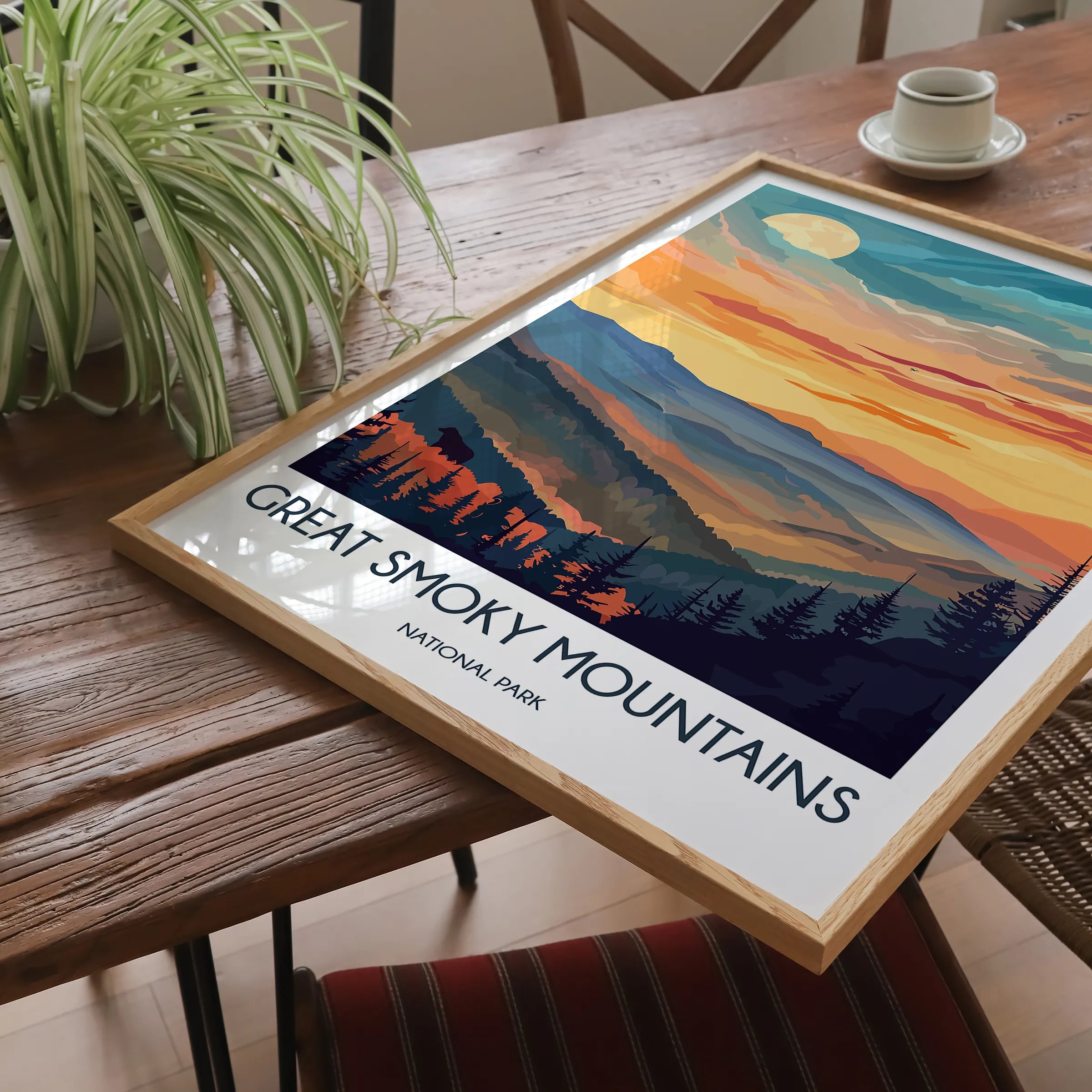 Smoky Mountains Modern Travel Poster