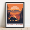 Smoky Mountains Modern Travel Poster