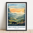 Smoky Mountains Modern Travel Poster