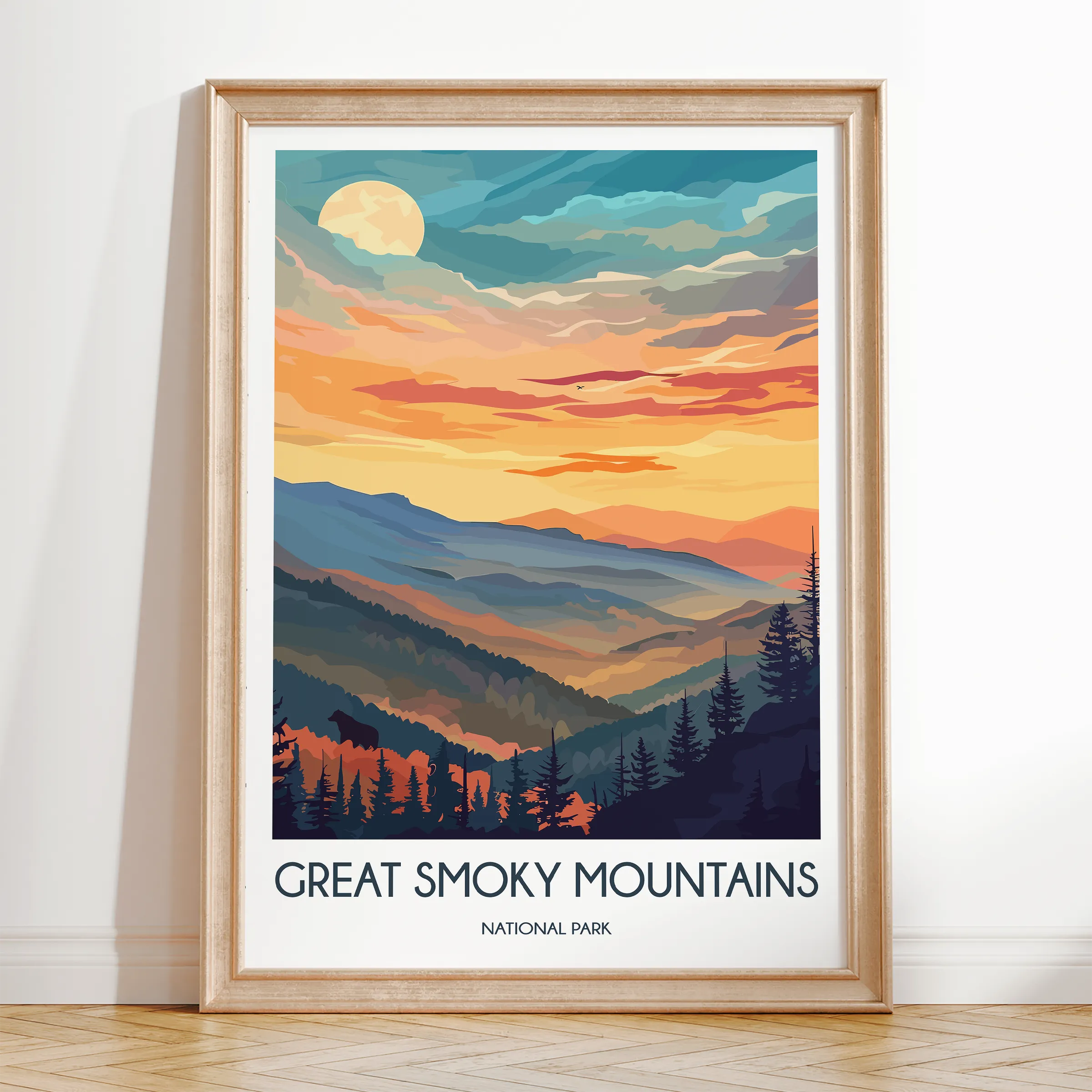 Smoky Mountains Scenic Landscape Art