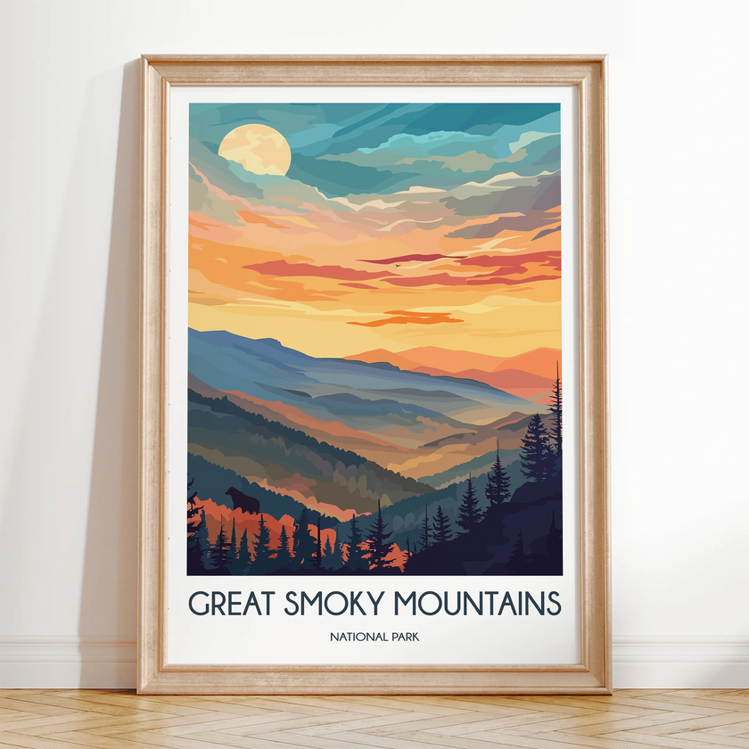 Smoky Mountains Scenic Landscape Art