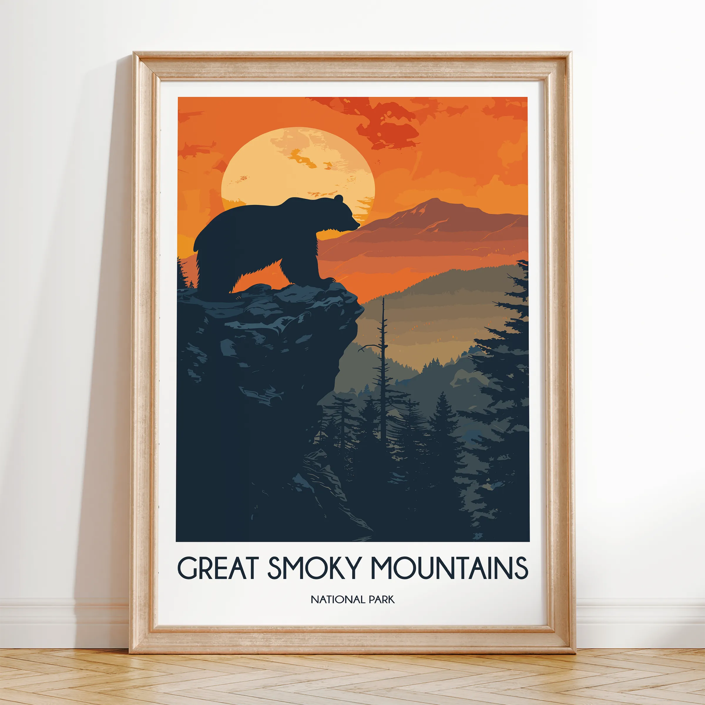 Smoky Mountains Scenic Landscape Art