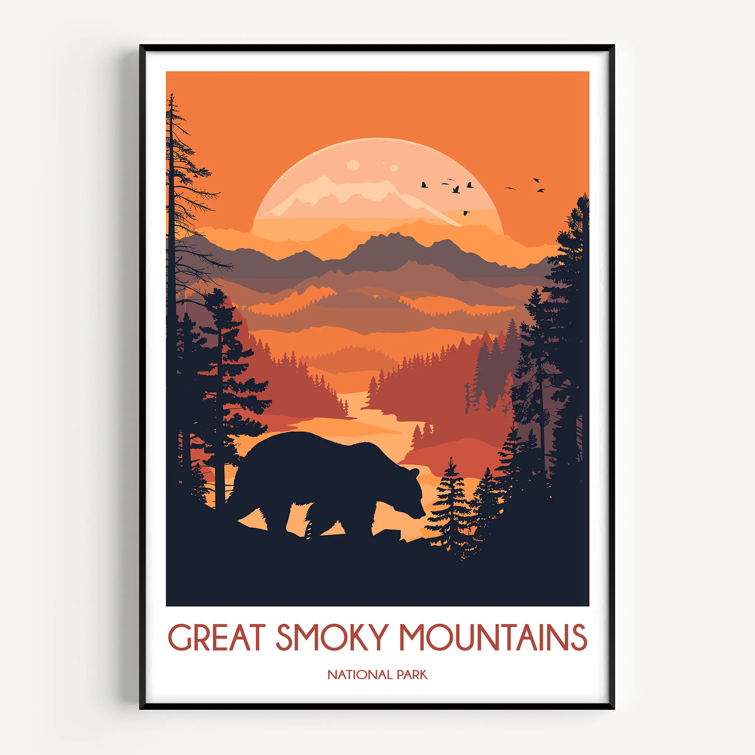 Smoky Mountains Scenic Landscape Art