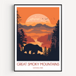 Smoky Mountains Scenic Landscape Art