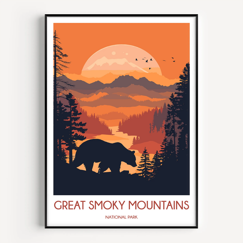 Smoky Mountains Scenic Landscape Art