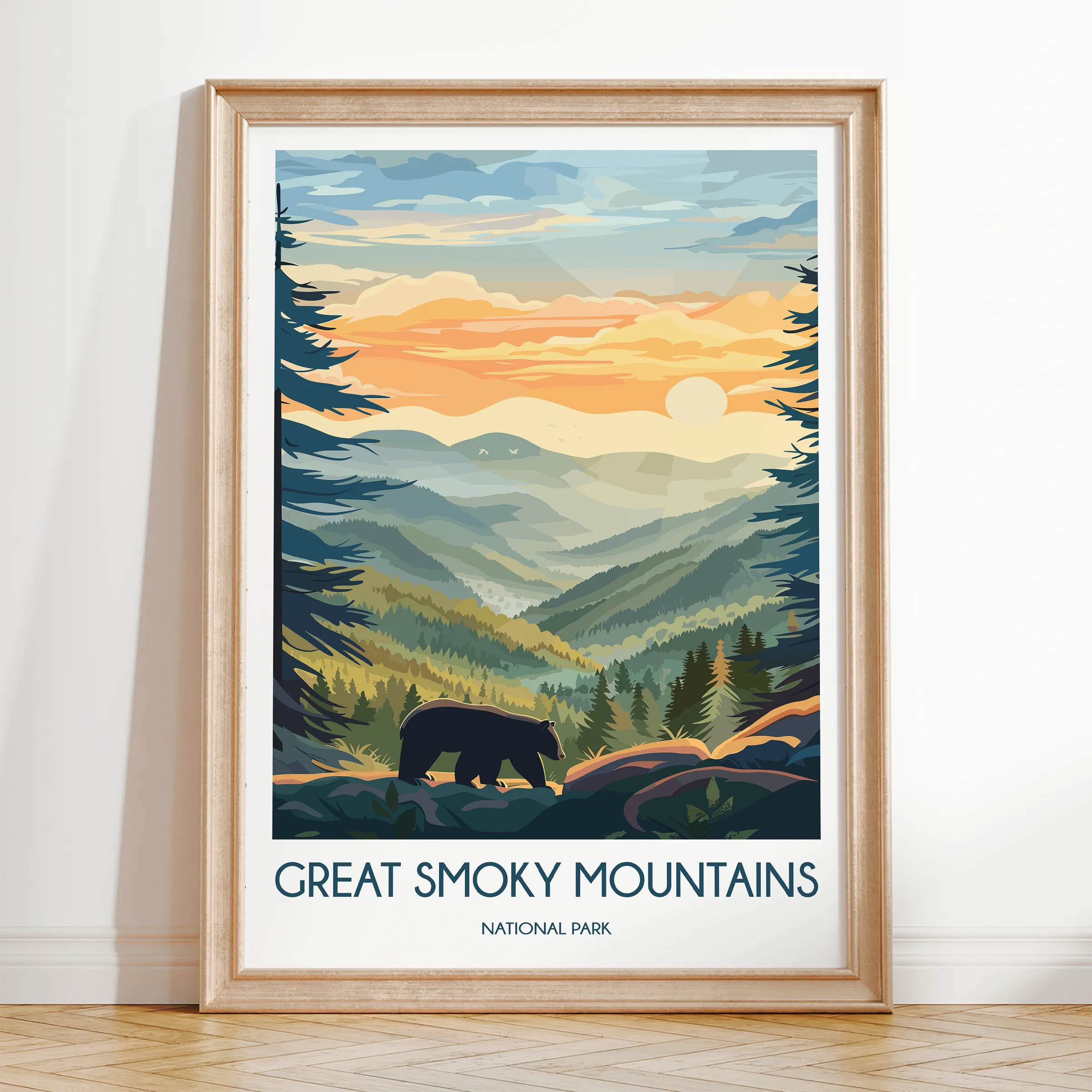 Smoky Mountains Souvenir Poster Print