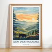 Smoky Mountains Souvenir Poster Print