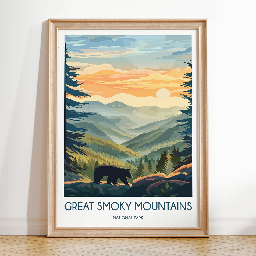 Smoky Mountains Souvenir Poster Print