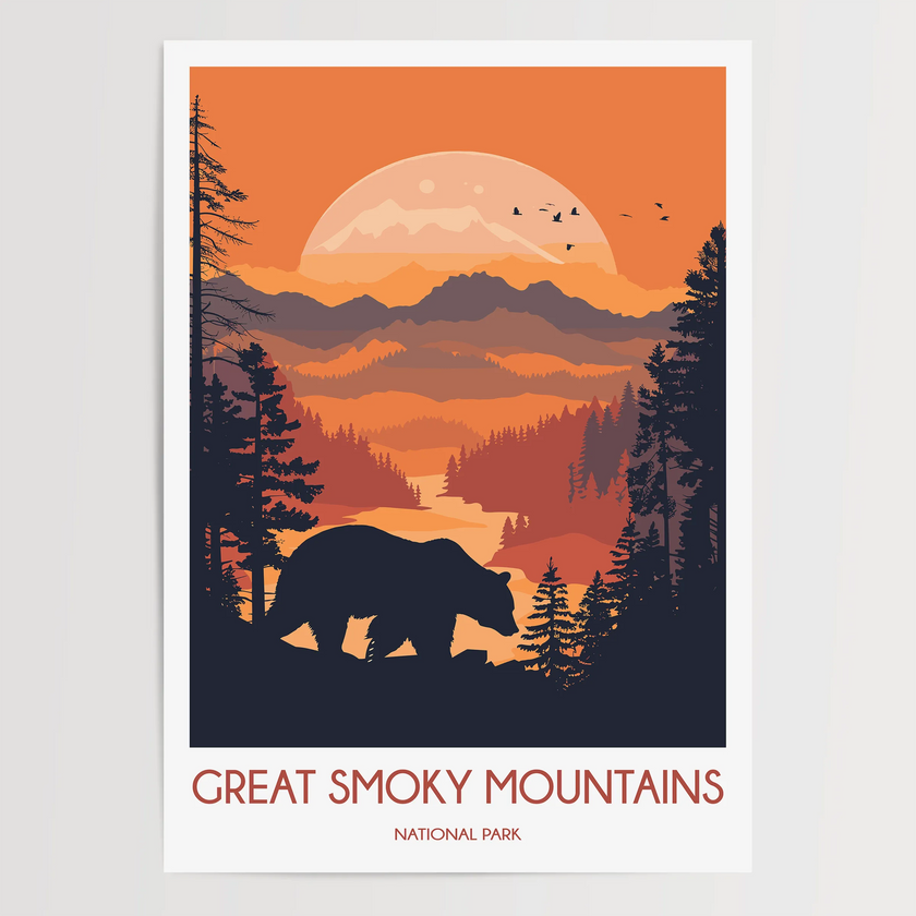Smoky Mountains Souvenir Poster Print