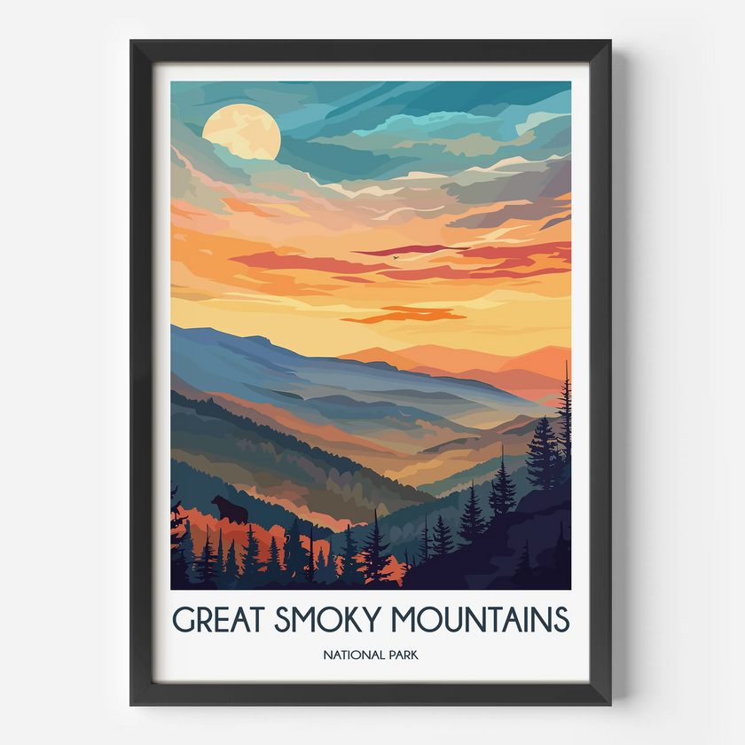 Smoky Mountains Souvenir Poster Print