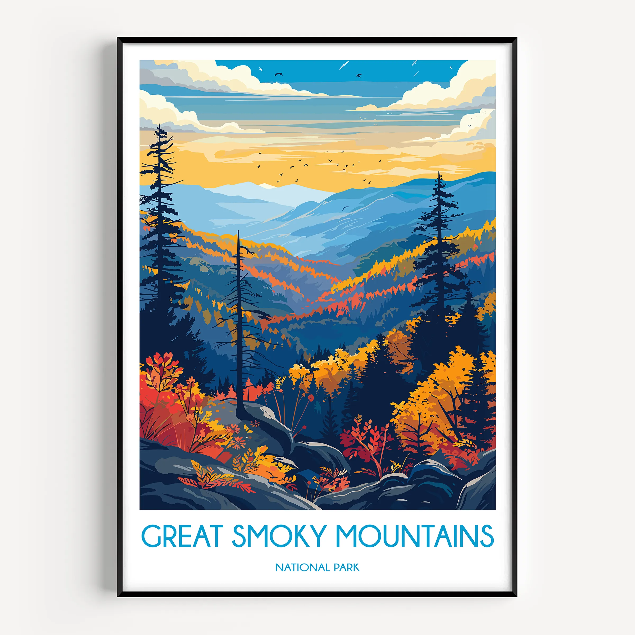 Smoky Mountains Souvenir Poster Print