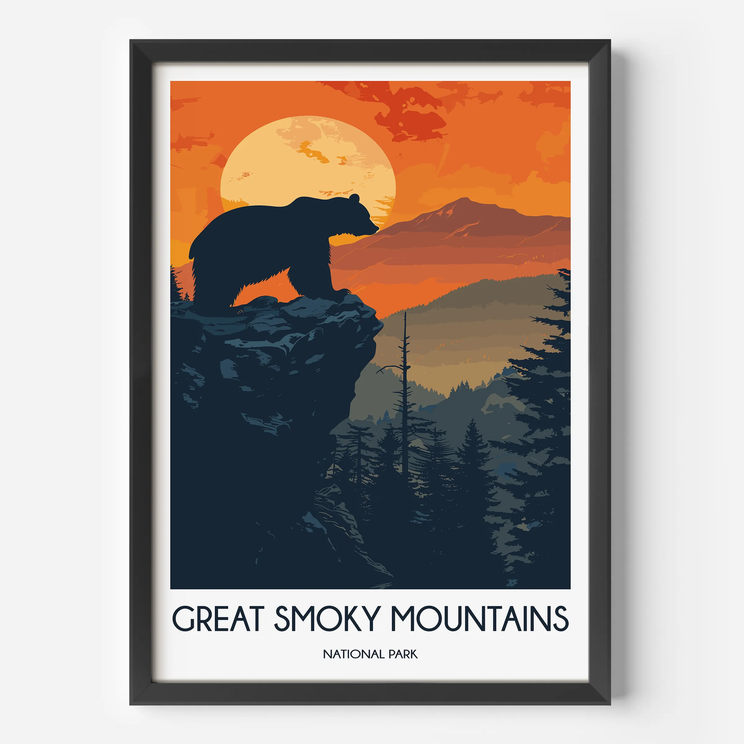 Smoky Mountains Vintage Style Print