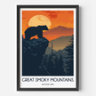 Smoky Mountains Vintage Style Print