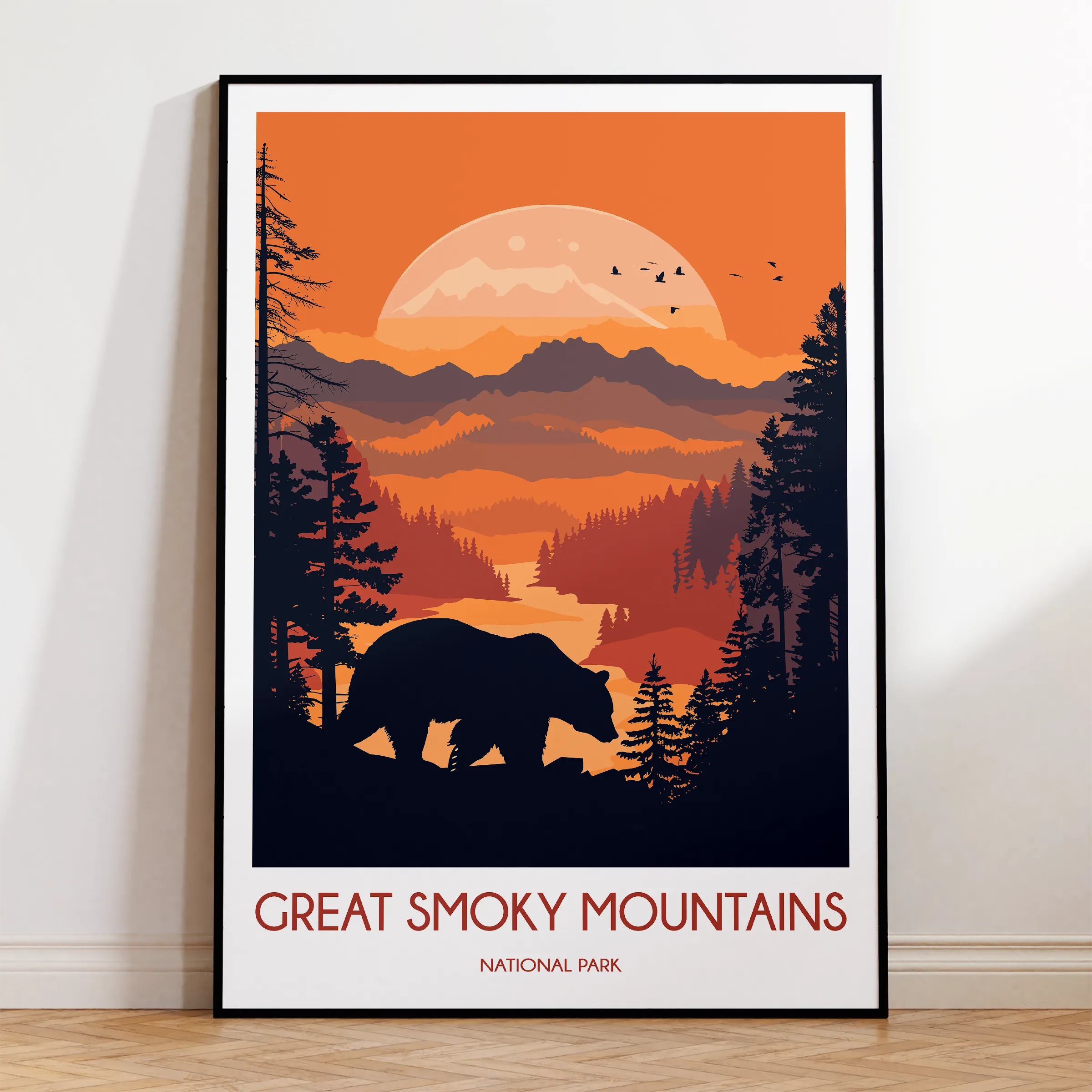 Smoky Mountains Vintage Style Print