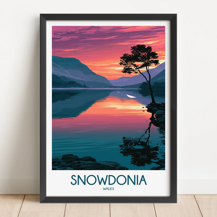 Snowdonia Modern Travel Poster