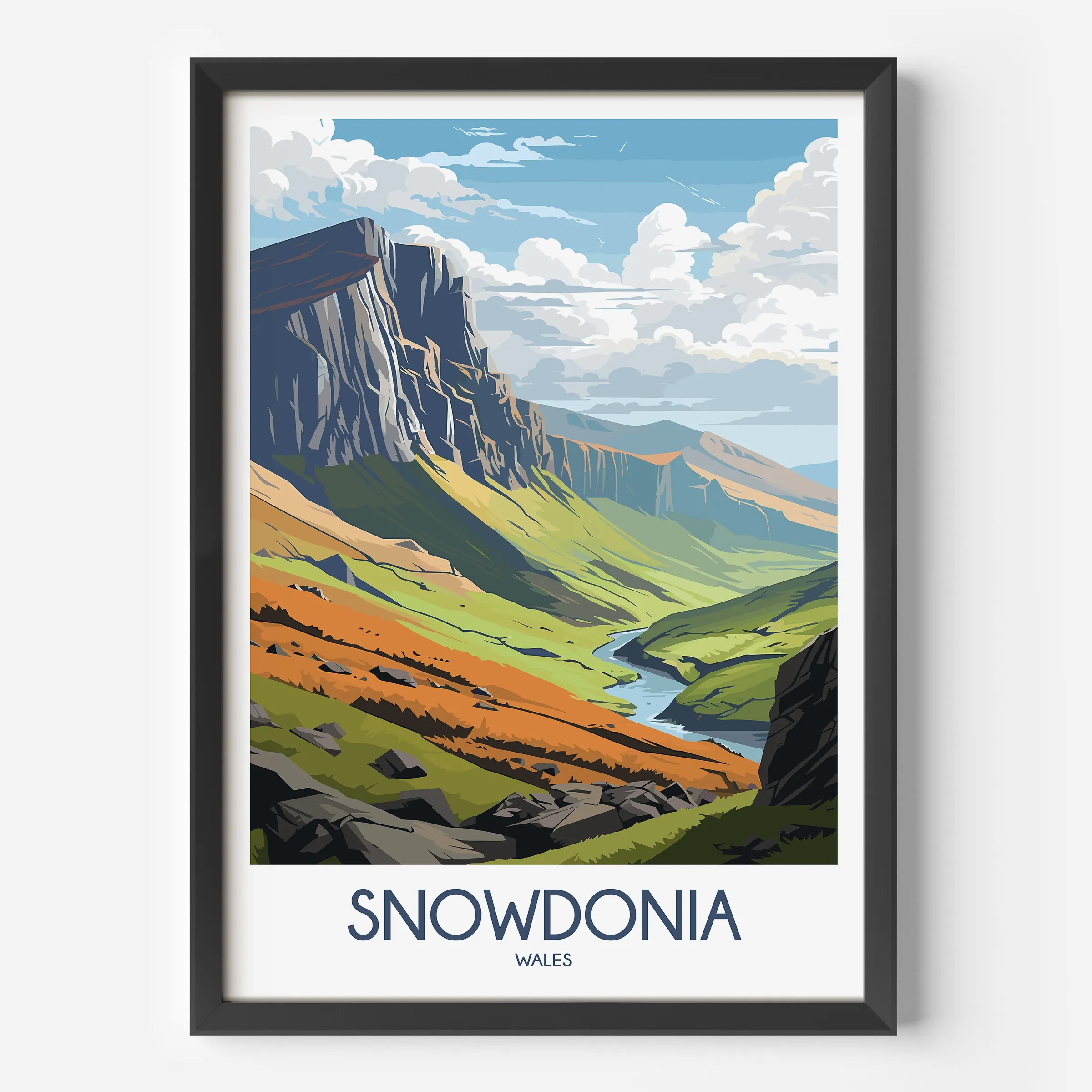 Snowdonia Modern Travel Poster