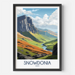 Snowdonia Modern Travel Poster