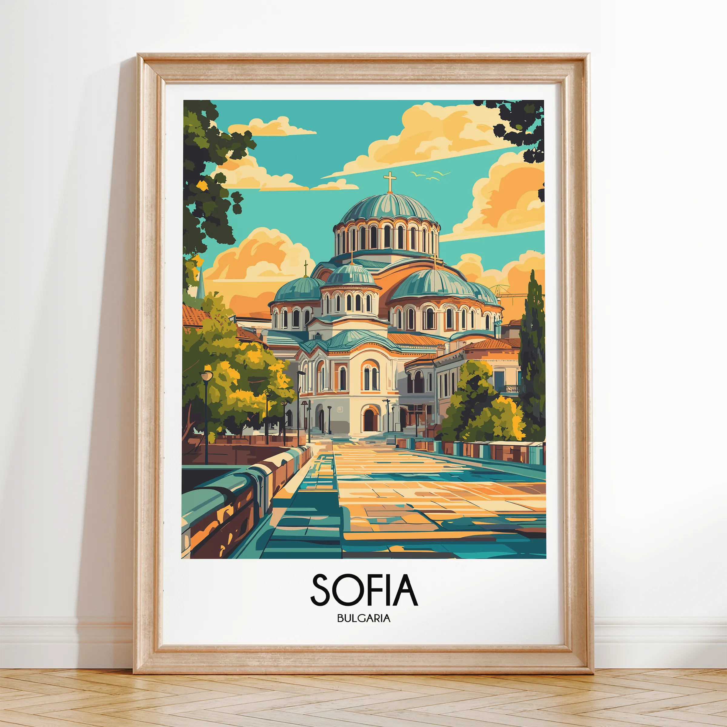 Sofia Modern Travel Poster