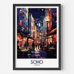 Soho Retro Travel Illustration