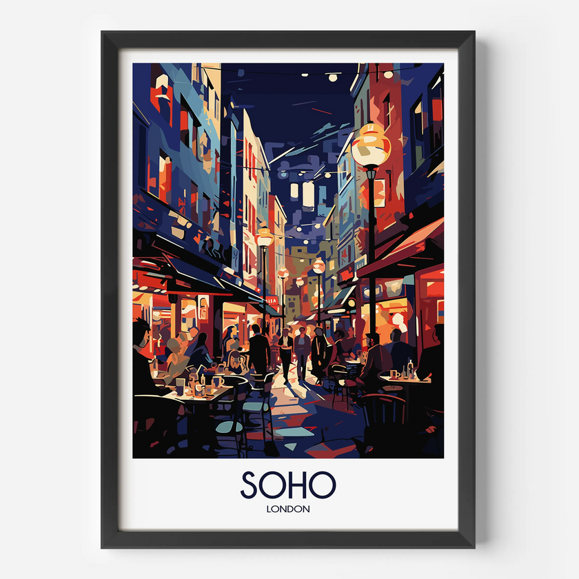 Soho Retro Travel Illustration