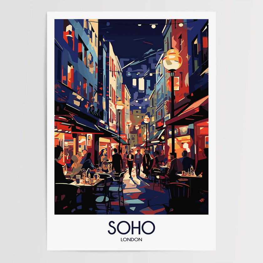 Soho Vintage Style Print