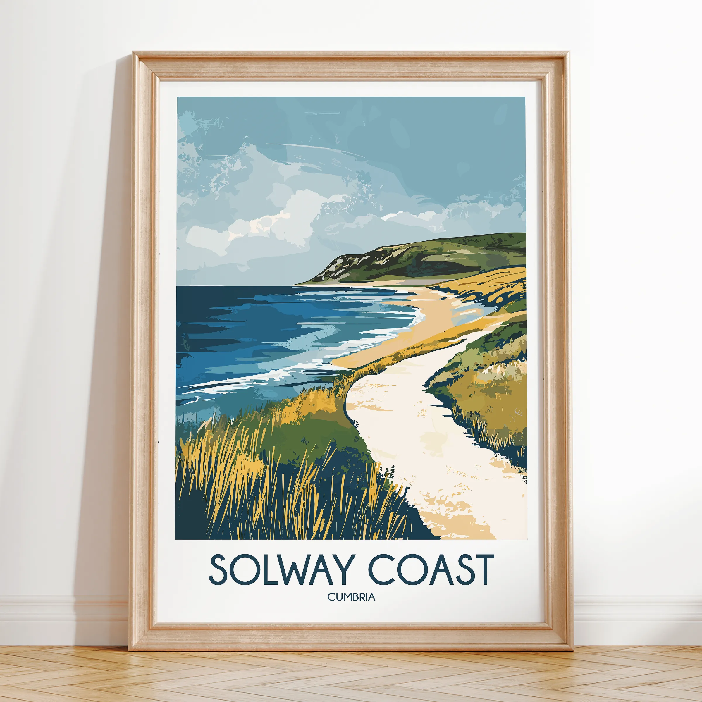 Solway Coast Modern Travel Poster