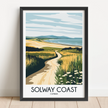 Solway Coast Retro Travel Illustration