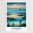 Somerset Retro Travel Illustration