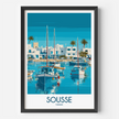 Sousse Retro Travel Illustration