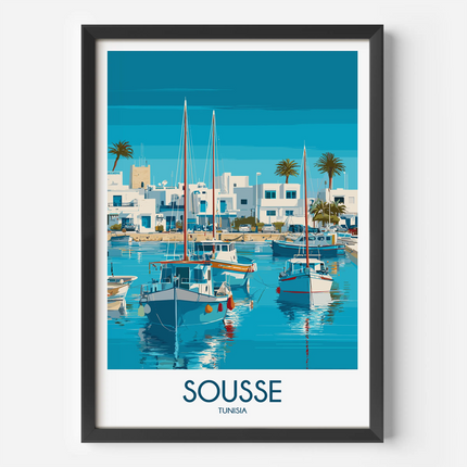Sousse Retro Travel Illustration