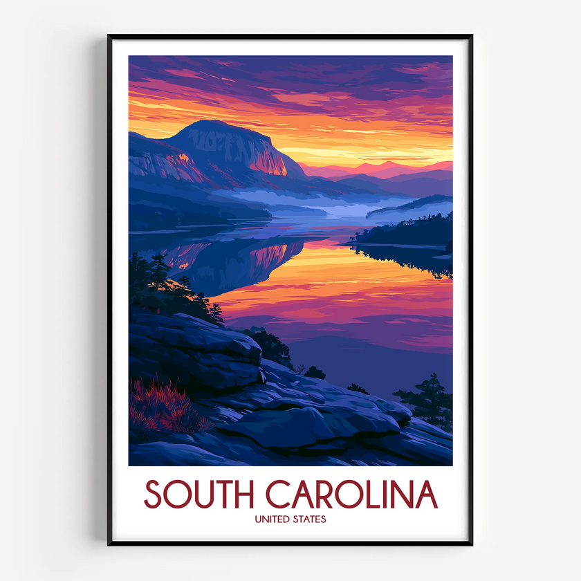 South Carolina Souvenir Poster Print