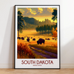 South Dakota Souvenir Poster Print