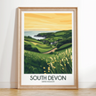 South Devon Modern Travel Poster
