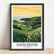 South Devon Retro Travel Illustration