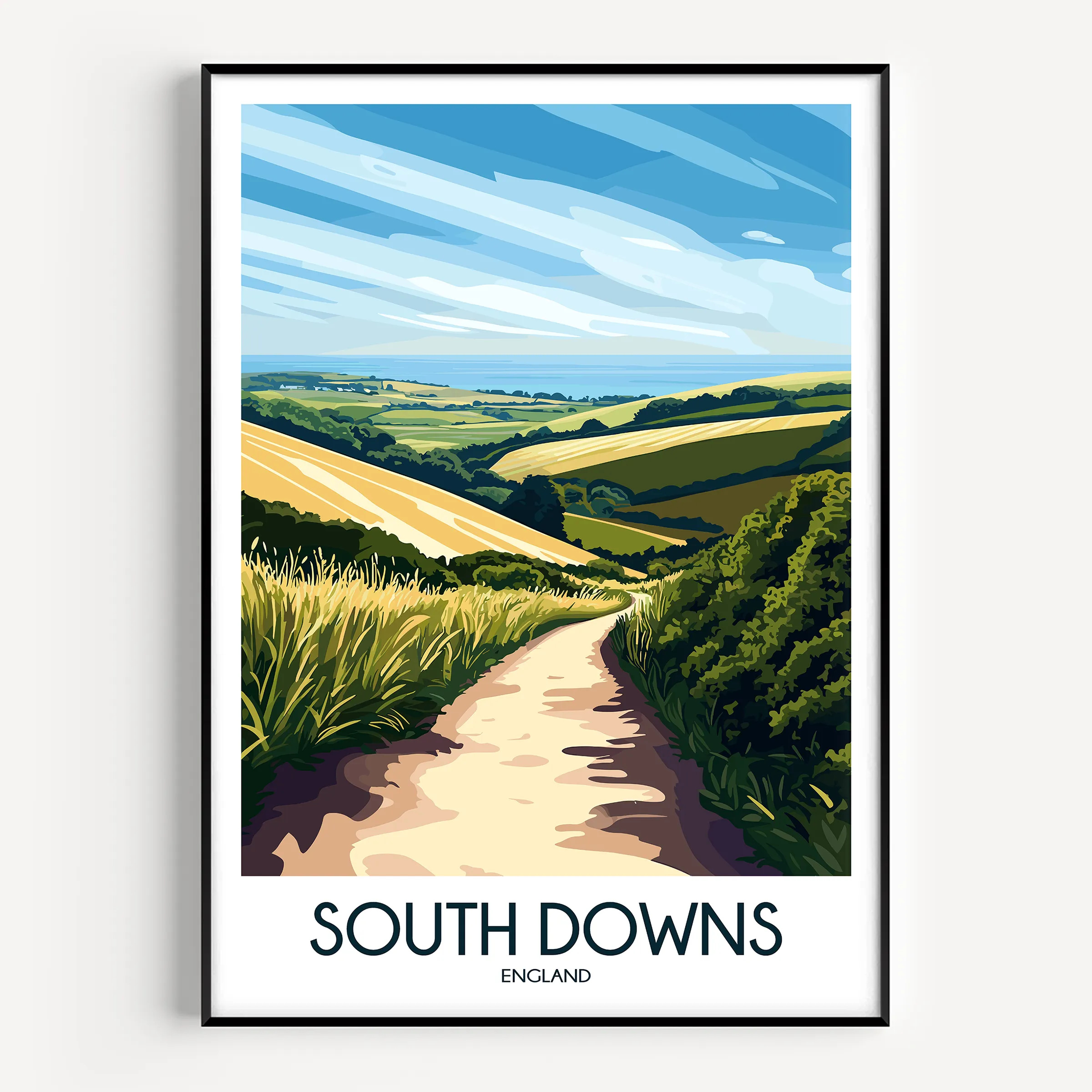 South Downs Minimalist Wall Art