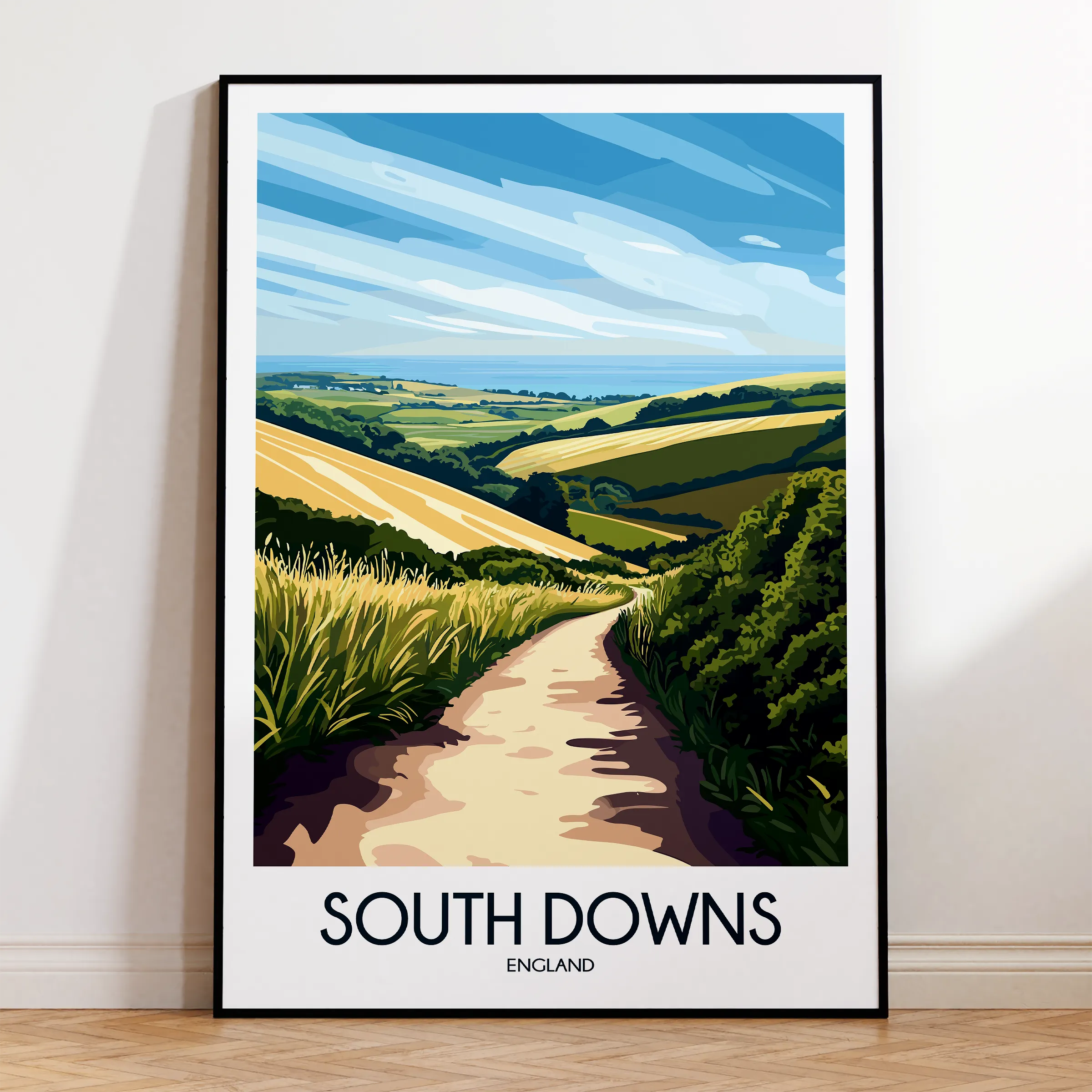 South Downs Souvenir Poster Print