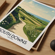 South Downs Vintage Style Print