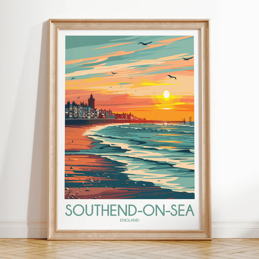 Southend-On-Sea Retro Travel Illustration