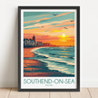 Southend-On-Sea Souvenir Poster Print