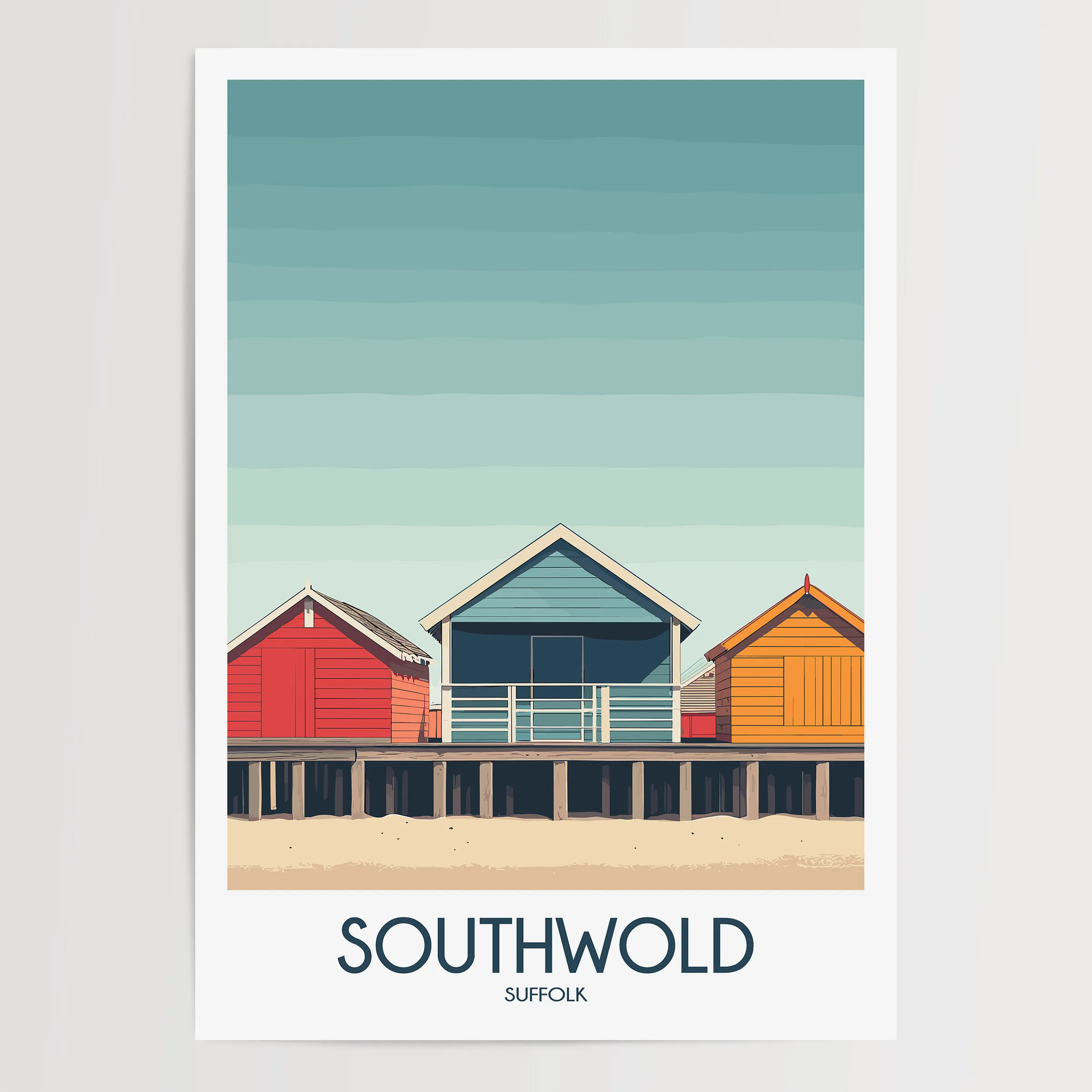 Southwold Vintage Style Print