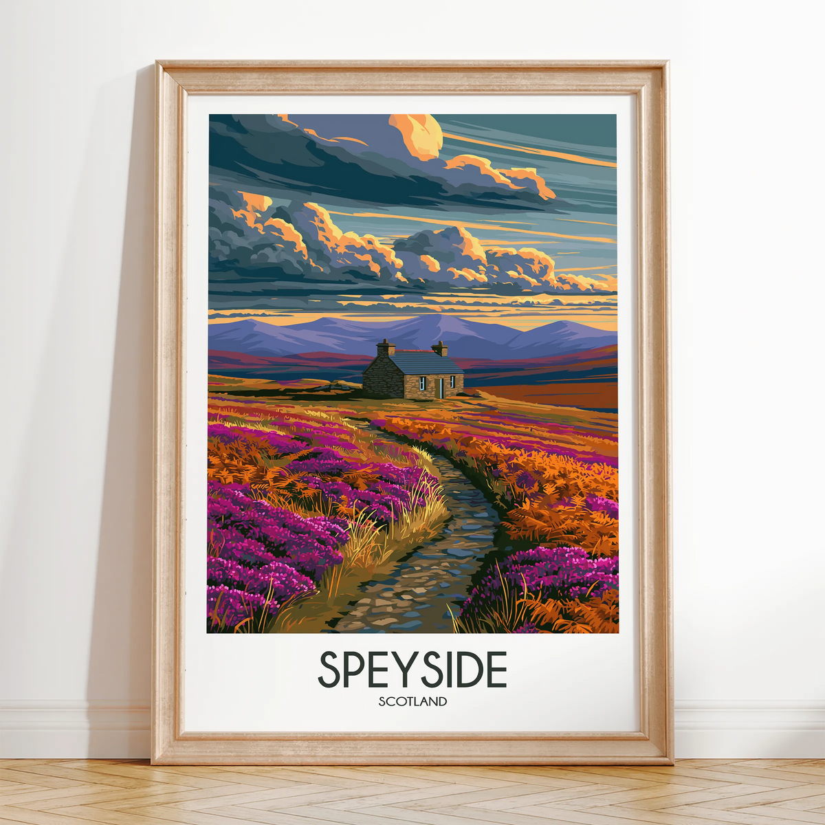 Speyside Modern Travel Poster
