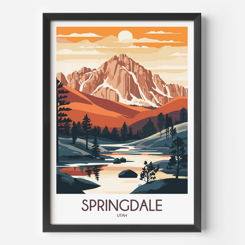 Springdale Modern Travel Poster