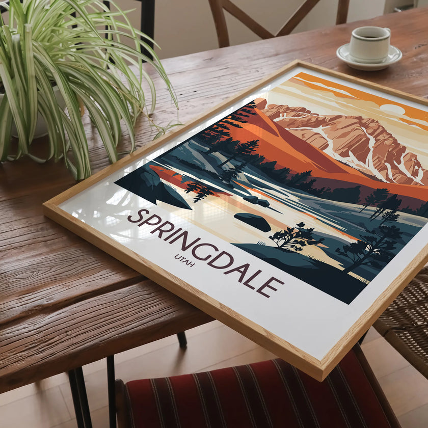 Springdale Retro Travel Illustration