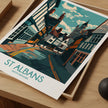 St Albans Modern Travel Poster